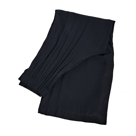 90s Vintage Pant Suit Top sheer sleeves, wide leg pant with back zipper - Picture 5 of 6